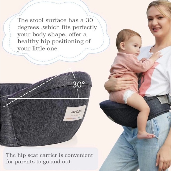 Manduka Kids Denim Hip Seat Carrier - Picture 1 of 3